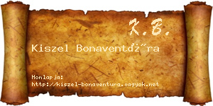 Kiszel Bonaventúra névjegykártya